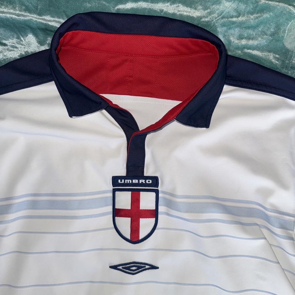 England 2003-2005 Home Football Jersey Shirt Long Sleeve Umbro Reversible S Y2K - Picture 2 of 13